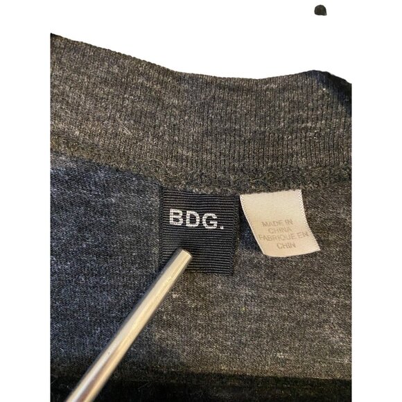 BDG Urban Outfitters Men Cardigan Charcoal Gray Size Large Button Down Pockets - Picture 2 of 8